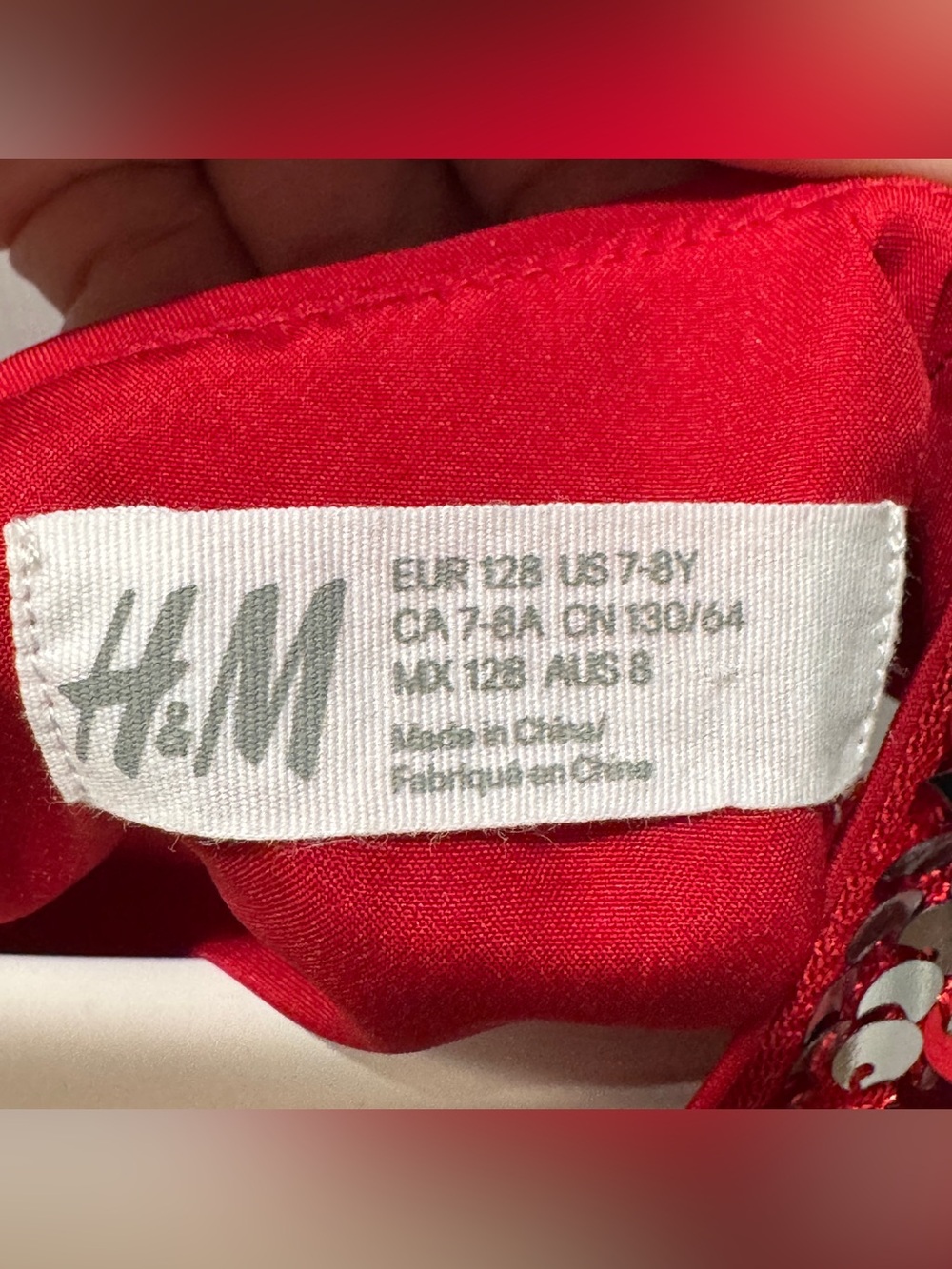 H&M Red Sequin Girls Sleeveless Dress- $14 - Picture 6 of 7